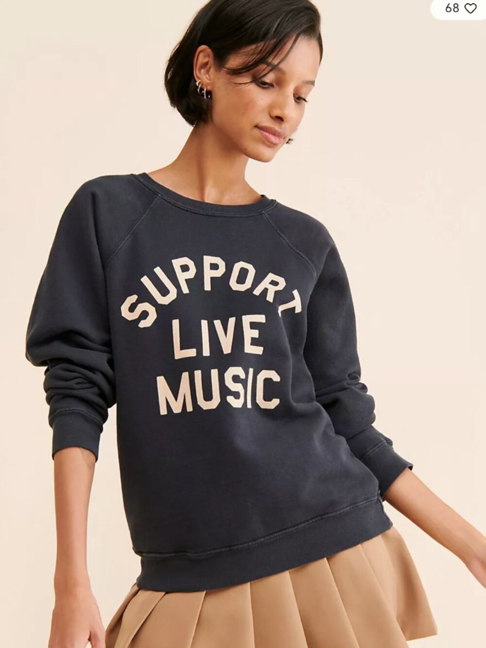 Original Retro Brand Support Live Music Sweatshirt SIZE L